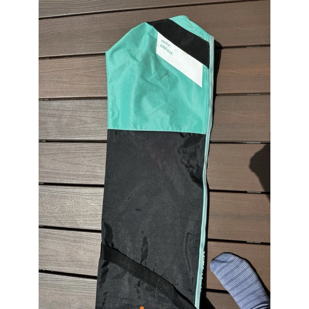 Vintage Neon Retro 90’s Teal Orange Black Salomon Club Ski Bag 83.5” x 12.25”